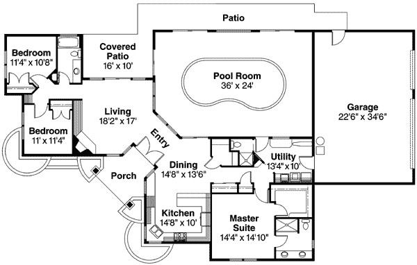 Floor Plans for Homes with Pools Striking Home Plan with Indoor Pool 72402da 1st Floor Floor Plans for Homes with Pools Striking Home Plan with Indoor Pool 72402da 1st Floor
