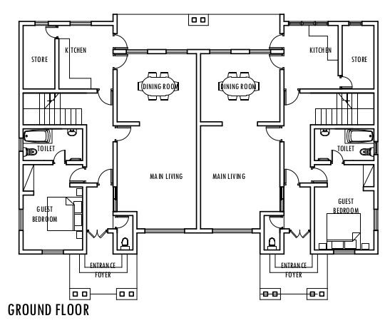Floor Plans for Semi Detached Houses 4 Bedroom Semi Detached Duplex Ground Floor Plan Floor Plans for Semi Detached Houses 4 Bedroom Semi Detached Duplex Ground Floor Plan