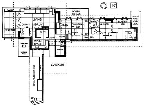 Frank Lloyd Wright Home and Studio Floor Plan Seamour and Gerte Shavin Residence Chattanooga Tennessee Frank Lloyd Wright Home and Studio Floor Plan Seamour and Gerte Shavin Residence Chattanooga Tennessee
