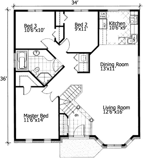 Free Home Plans and Designs Barrier Free Small House Plan 90209pd 1st Floor Master