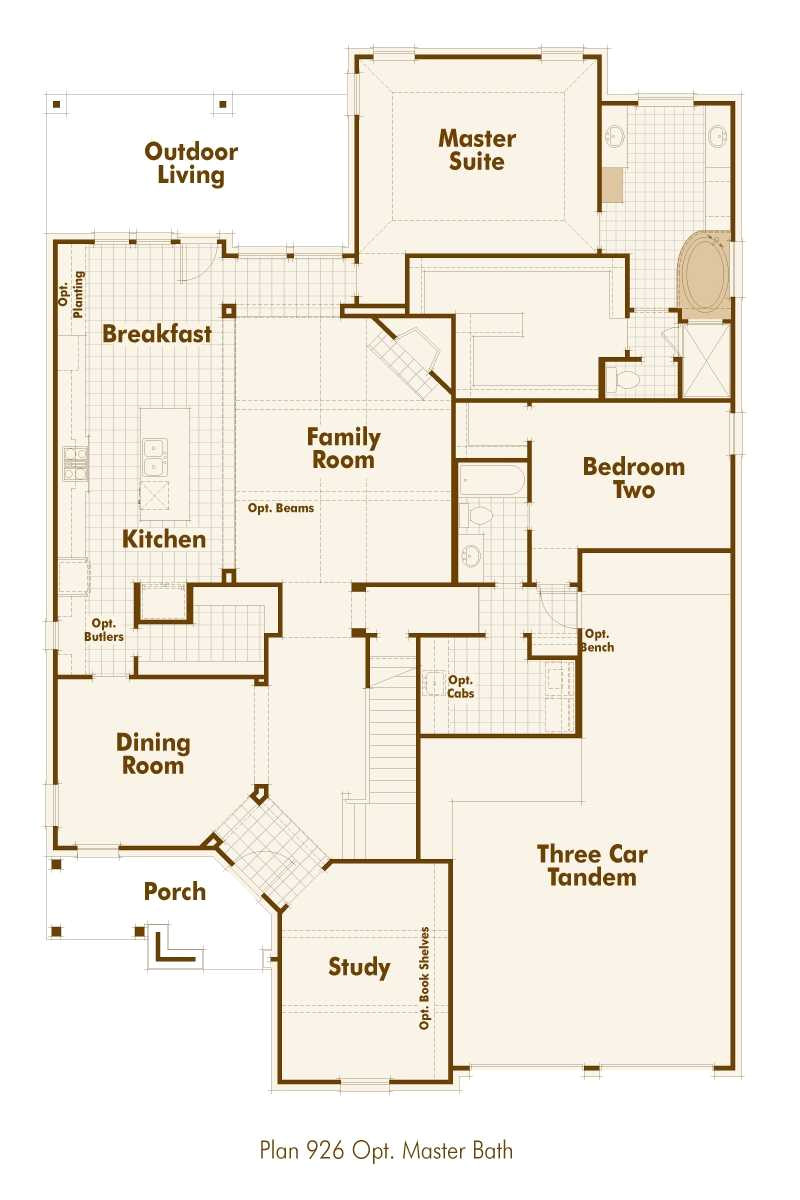 Highland Homes Floor Plans New Home Plan 926 In Prosper Tx 75078