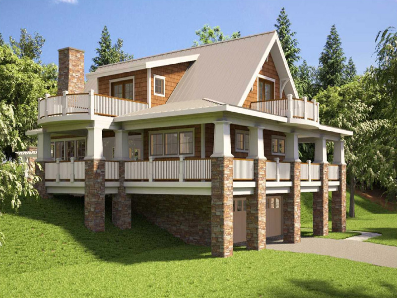 Hillside House Plans with A View Hillside House Plans Rear View Hillside House Plans with