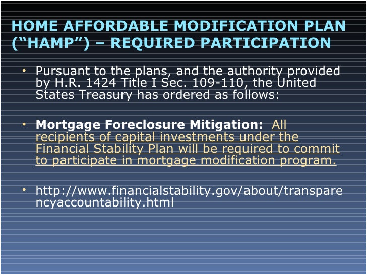 Home Affordable Modification Plan Loan Modification and Bankruptcy Basics Powerpoint