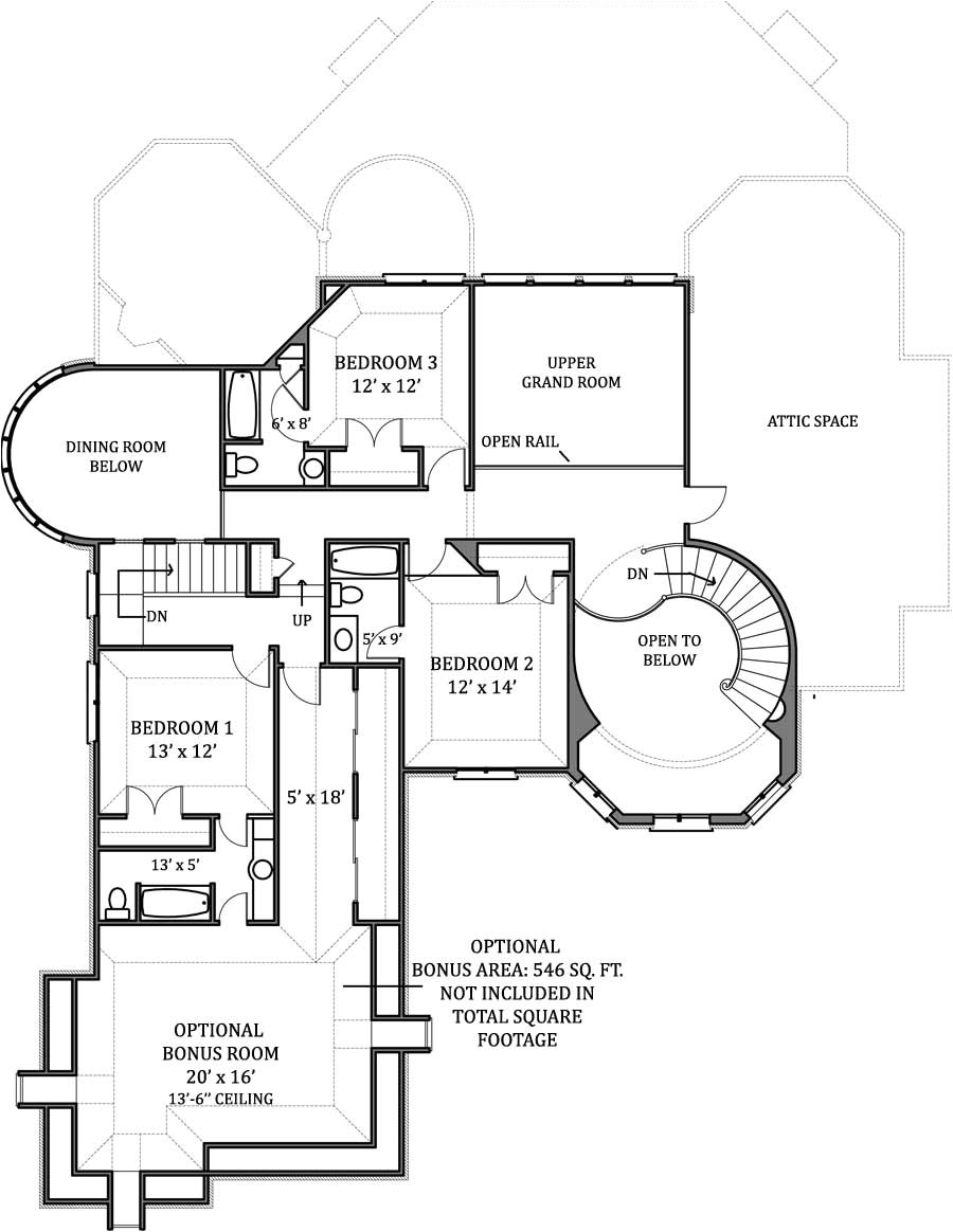 Home Building Plan Hennessey House 7805 4 Bedrooms and 4 Baths the House