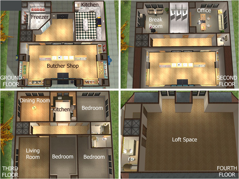 Home butcher Shop Plans Sunni Designs for Sims 2 Home butcher Shop Plans Sunni Designs for Sims 2
