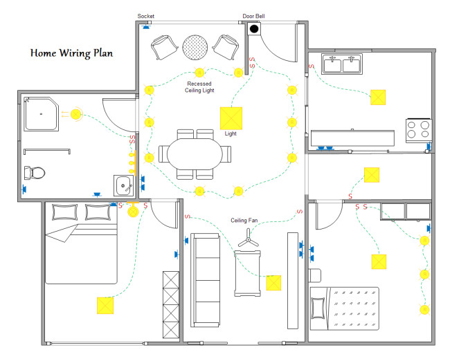 Home Electrical Wiring Plan Home Wiring Plan software Making Wiring Plans Easily