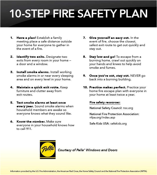 Home Fire Safety Plan Home Safety Emergency Plan