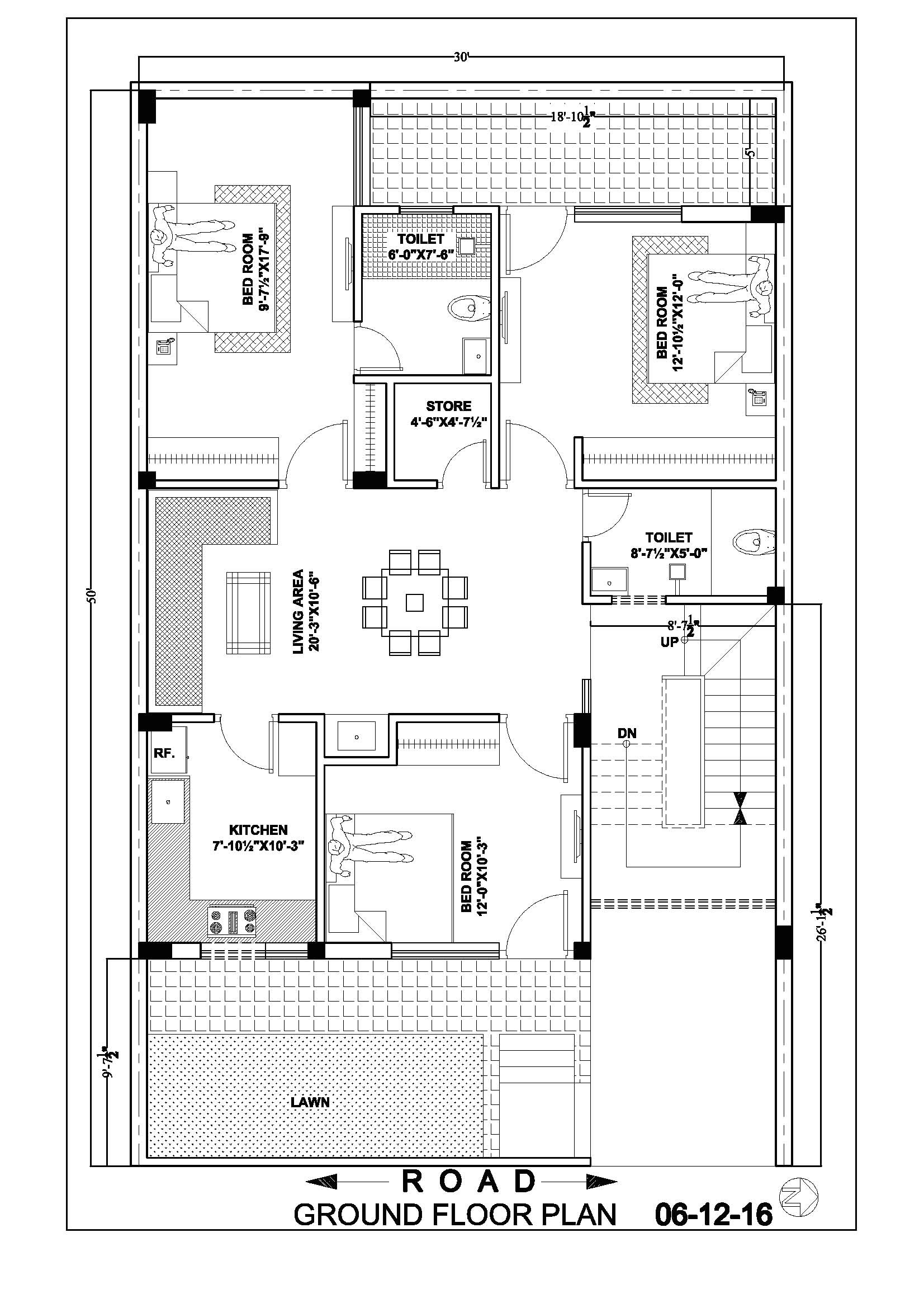 Home Floor Plan Designs 30 50 House Map Floor Plan Ghar Banavo