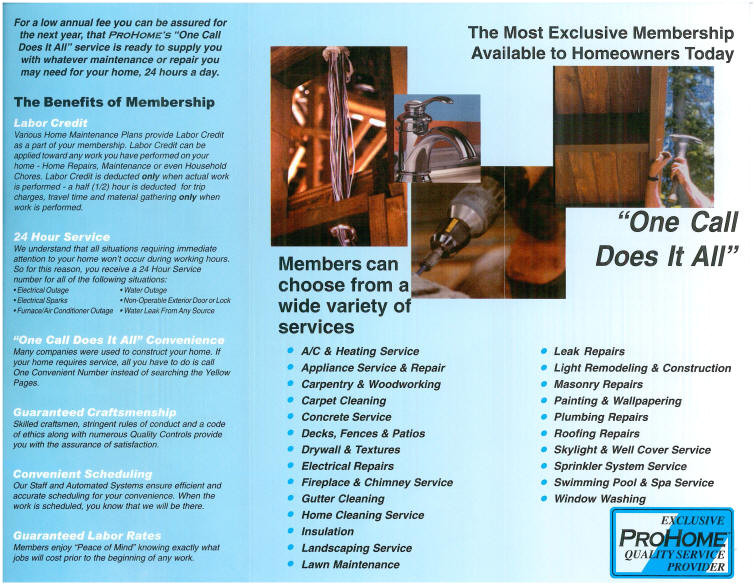 Home Maintenance Service Plans Home Maintenance Plans Prohome International Llc Home Maintenance Service Plans Home Maintenance Plans Prohome International Llc