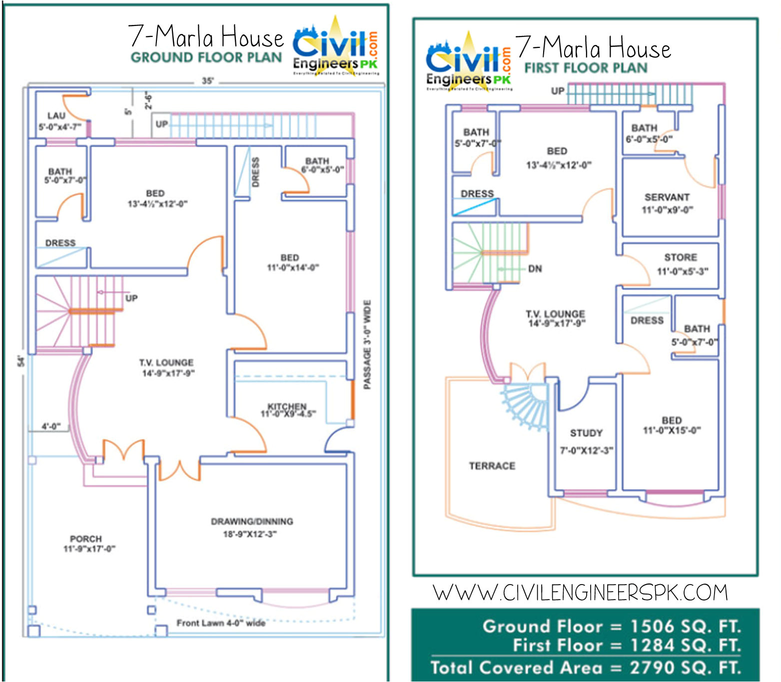 Home Map Plan 7 Marla House Plans Civil Engineers Pk