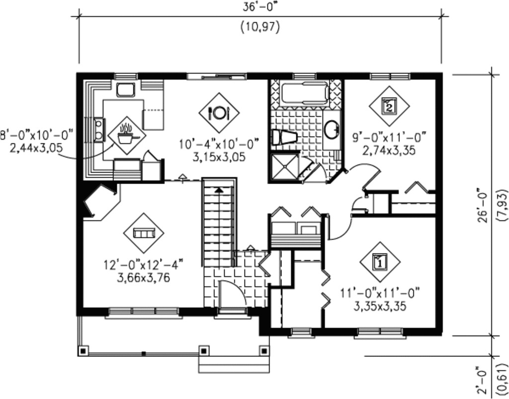 Home Plan Design 0 Square Feet Traditional Style House Plan 2 Beds 1 00 Baths 900 Sq Ft