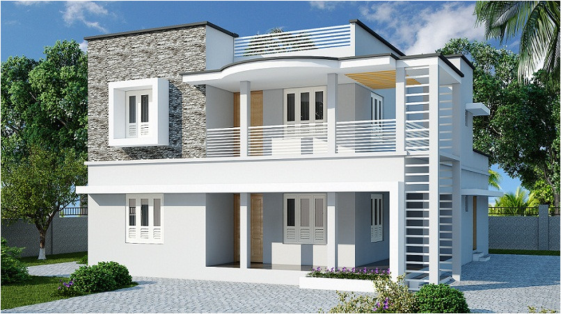 Home Plan Designer 1565 Sq Ft Double Floor Contemporary Home Designs