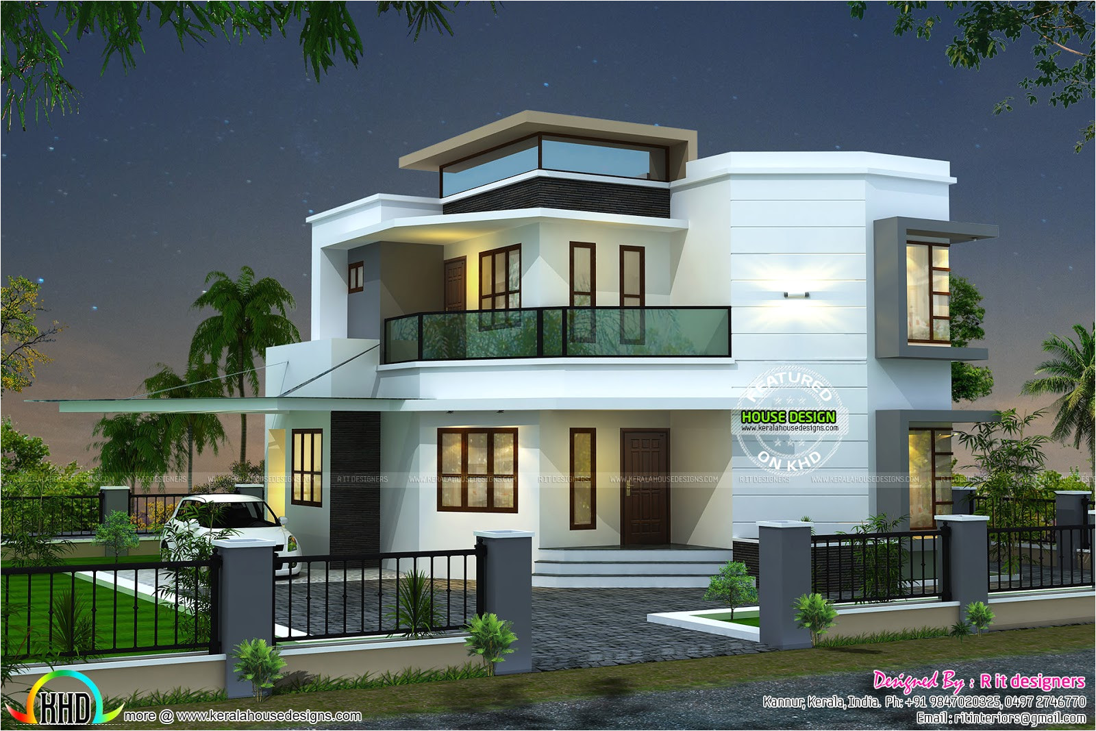 Home Plans Design 1838 Sq Ft Cute Modern House Kerala Home Design and Home Plans Design 1838 Sq Ft Cute Modern House Kerala Home Design and