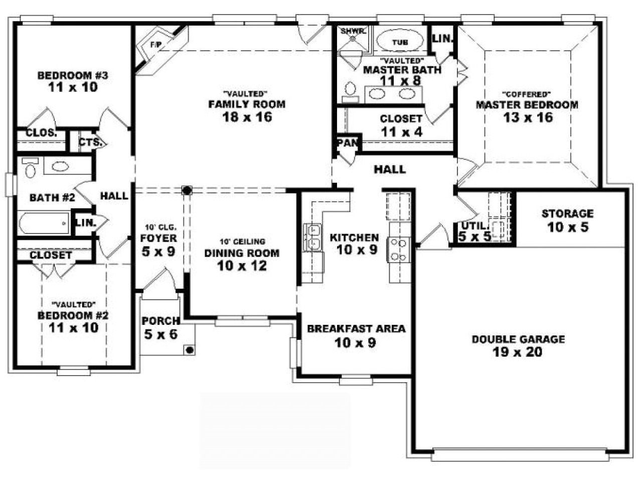 Home Plans Single Story One Story House Plans 4 Bedrooms Home Plans Single Story One Story House Plans 4 Bedrooms