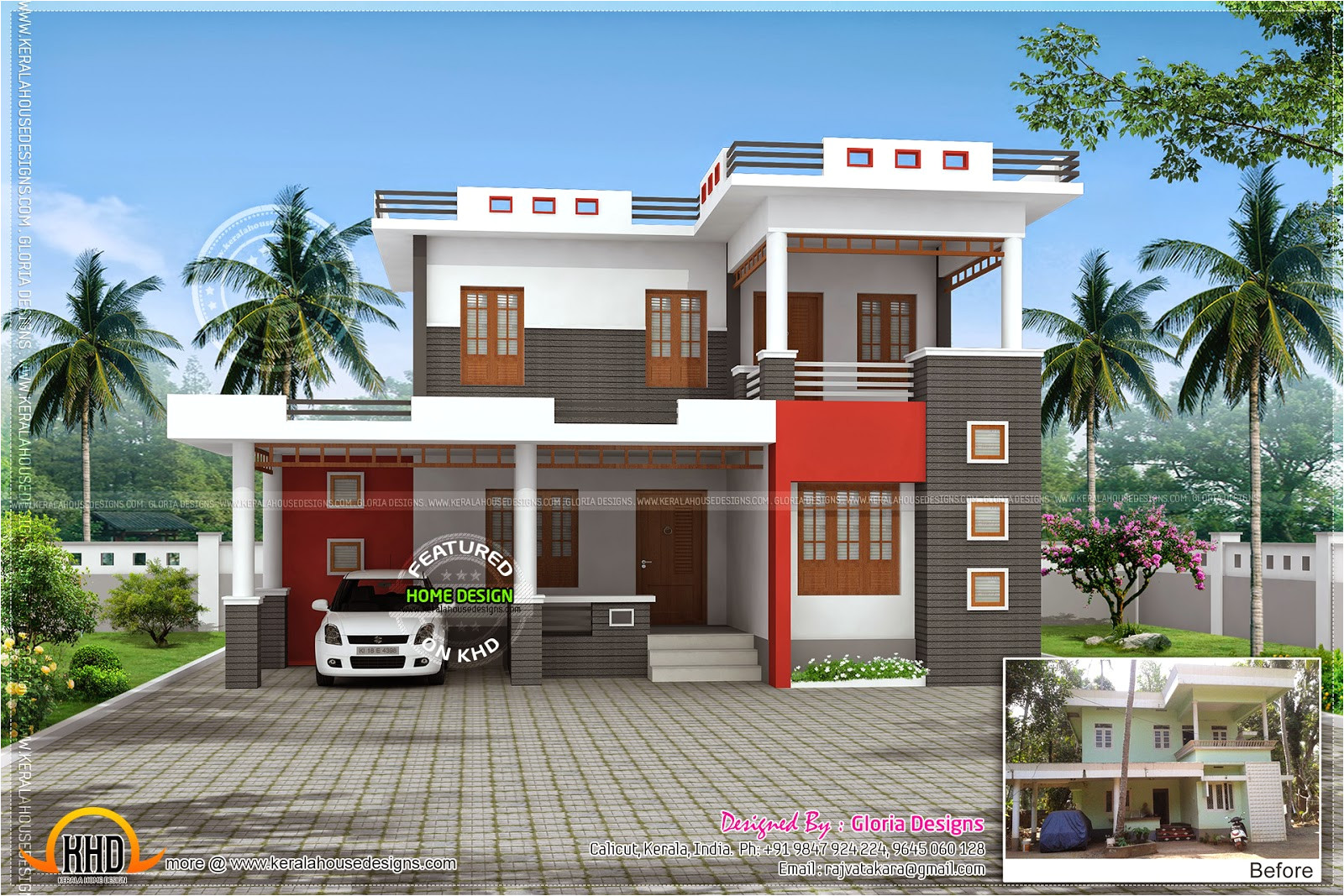 Home Renovation Plan Renovation 3d Model for An Old House Kerala Home Design
