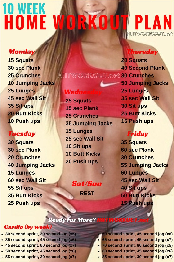 Home Work Out Plan 10 Week Home Workout Plan Home Work Out Plan 10 Week Home Workout Plan