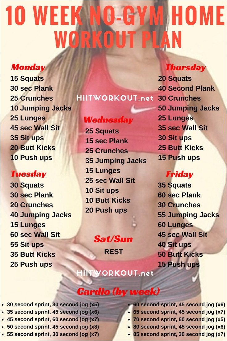 Home Work Out Plan 10 Week No Gym Home Workout Plan Hiit Workout Home Work Out Plan 10 Week No Gym Home Workout Plan Hiit Workout