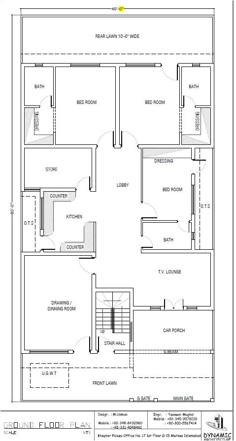 House Plan Drawer House Plan Drawing 40×80 islamabad Design Project In