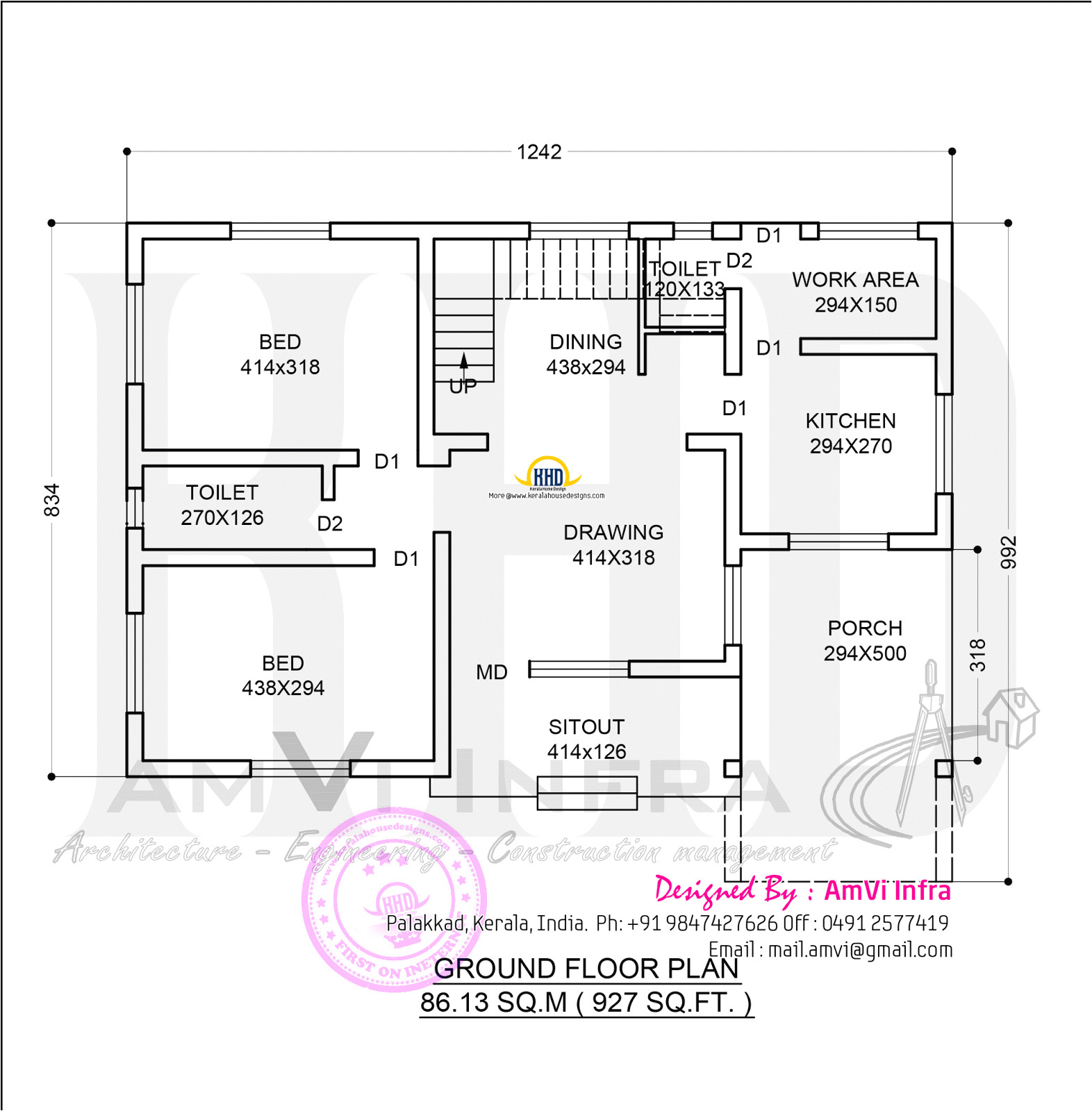 House Plan Drawer Kerala Model Home Design In 1329 Sq Feet Home Kerala Plans