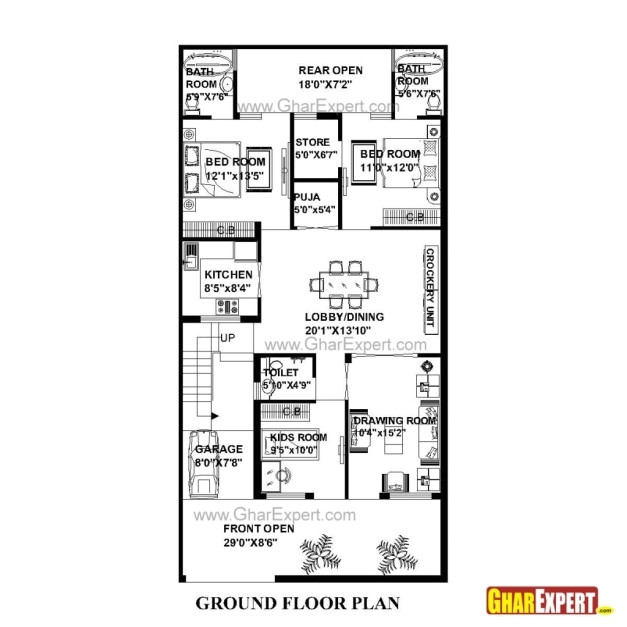 House Plan for 15 Feet by 60 Feet Plot 20 Feet X 60 House Plans House Plan for 15 Feet by 60 Feet Plot 20 Feet X 60 House Plans