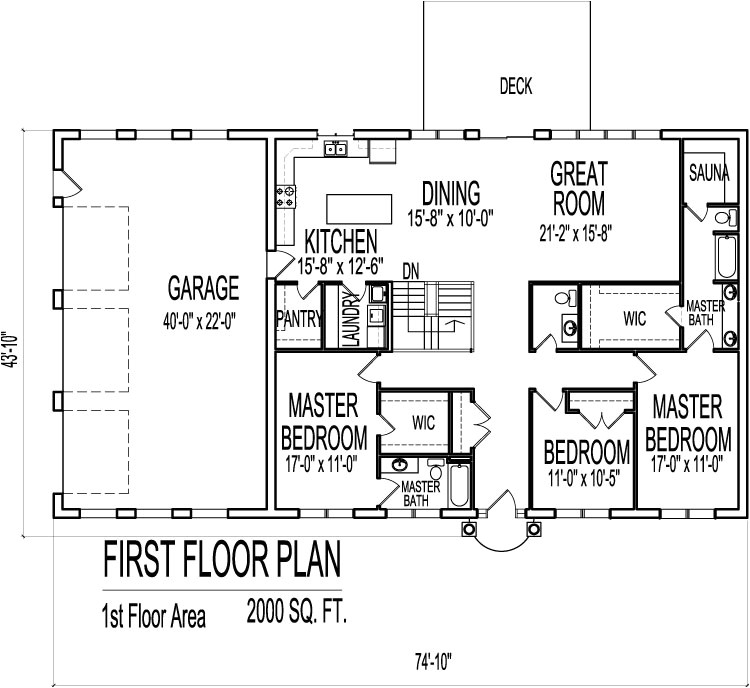 House Plans Around 2000 Square Feet 2000 Sq Ft House Plans 3 Bedroom Single Floor One Story House Plans Around 2000 Square Feet 2000 Sq Ft House Plans 3 Bedroom Single Floor One Story