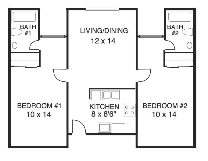 House Plans for 2 Bedroom 2 Bath Homes Elegant House Plans 2 Bedrooms 2 Bathrooms New Home