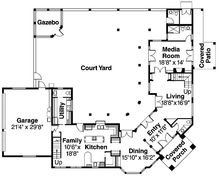 House Plans with Courtyards In Center Center Courtyard House Plans Homedesignpictures House House Plans with Courtyards In Center Center Courtyard House Plans Homedesignpictures House
