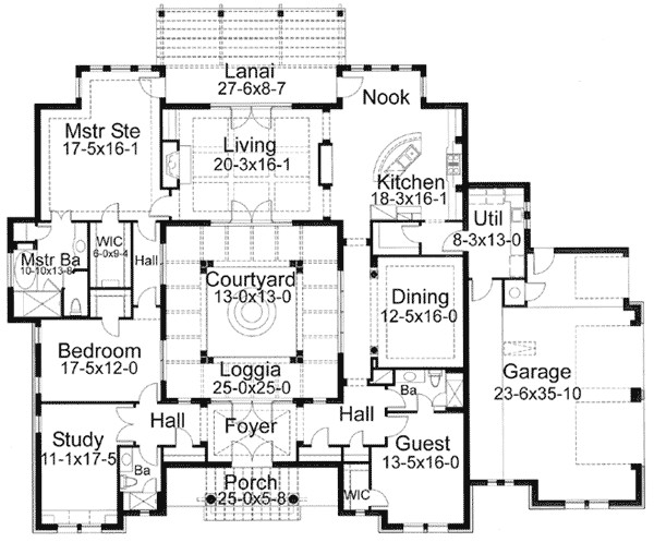 House Plans with Courtyards In Center House Plans with Courtyards Smalltowndjs Com