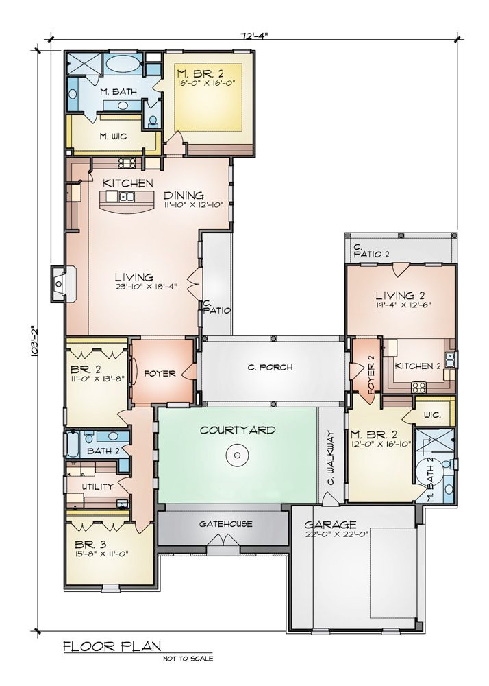 House Plans with Two Separate Living Quarters House Plans with Separate Living Quarters Modern Style