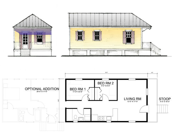Katrina Home Plan the Katrina Cottage Model 612