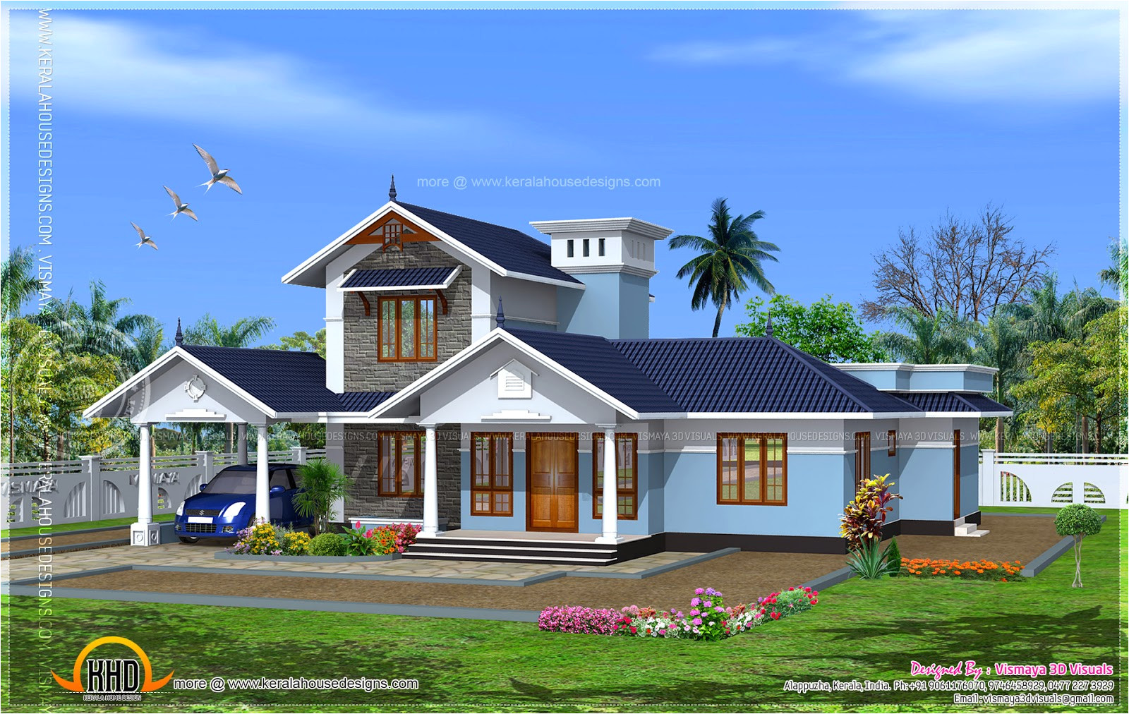 Kerala 3d Home Floor Plans Kerala Model Villa with Open Courtyard Kerala Home Kerala 3d Home Floor Plans Kerala Model Villa with Open Courtyard Kerala Home