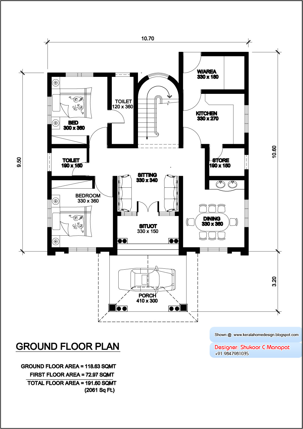 Kerala Home Plans and Elevations Kerala Model Villa Plan with Elevation 2061 Sq Feet Kerala Home Plans and Elevations Kerala Model Villa Plan with Elevation 2061 Sq Feet