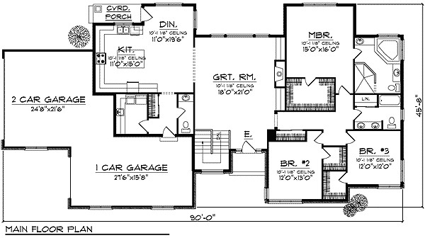 Large Great Room House Plans Exceptional Large Ranch Home Plans 6 Ranch House Plans