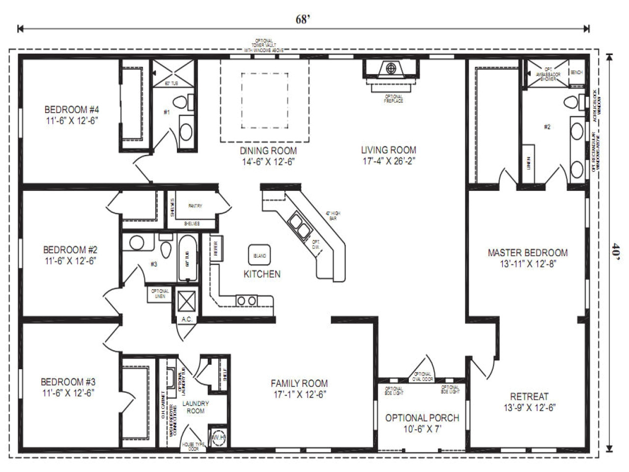 Large Modular Home Floor Plans Double Wide Mobile Homes Mobile Modular Home Floor Plans