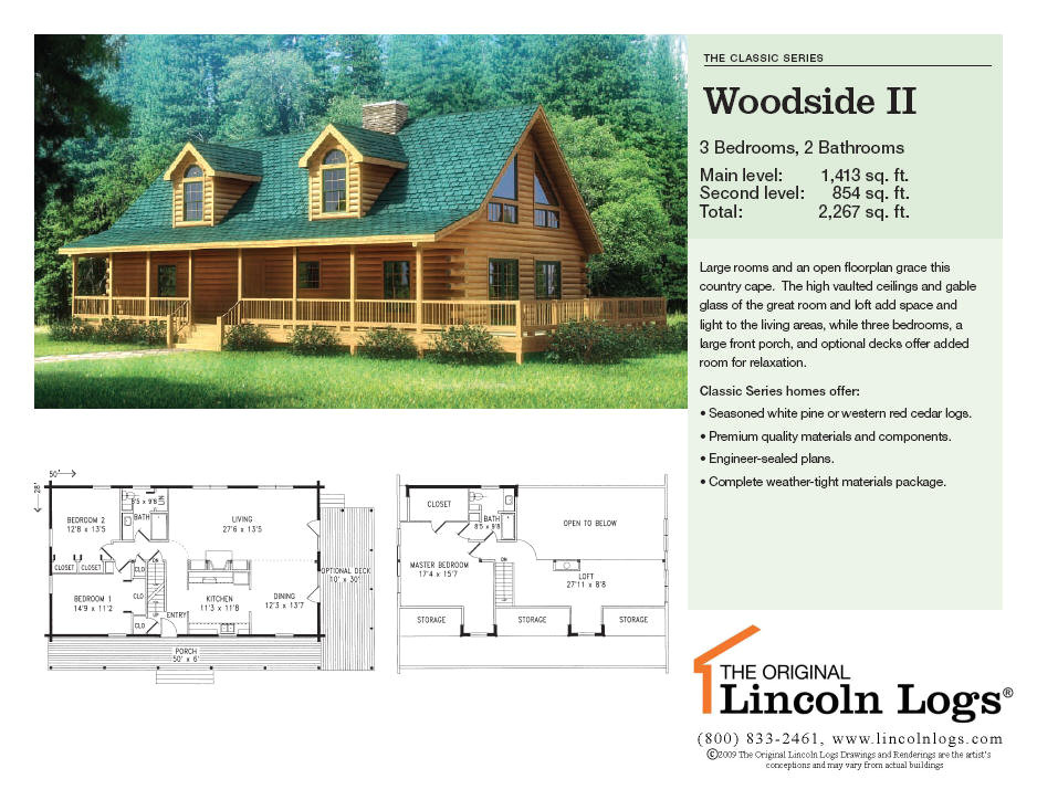 Lincoln Log Homes Floor Plans Log Home Floorplan Woodside Ii the original Lincoln Logs Lincoln Log Homes Floor Plans Log Home Floorplan Woodside Ii the original Lincoln Logs
