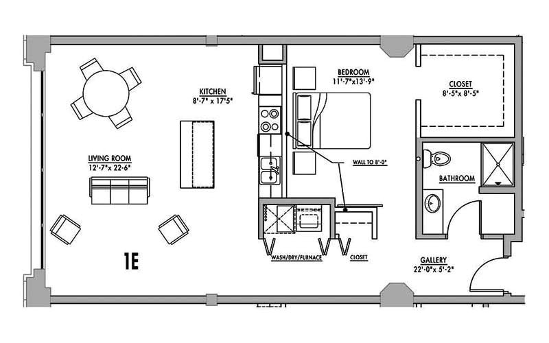 Loft Home Floor Plans Floor Plan 1e Junior House Lofts