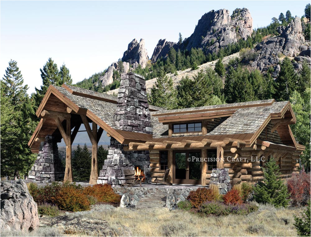 Log and Stone Home Plans Caribou Log Home Floor Plan by Precision Craft Log and Stone Home Plans Caribou Log Home Floor Plan by Precision Craft