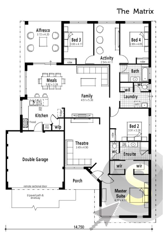 Luv Homes Floor Plans 39 the Matrix 39 Floorplan 17m Frontage 4×2 Alfresco Luv Homes Floor Plans 39 the Matrix 39 Floorplan 17m Frontage 4×2 Alfresco