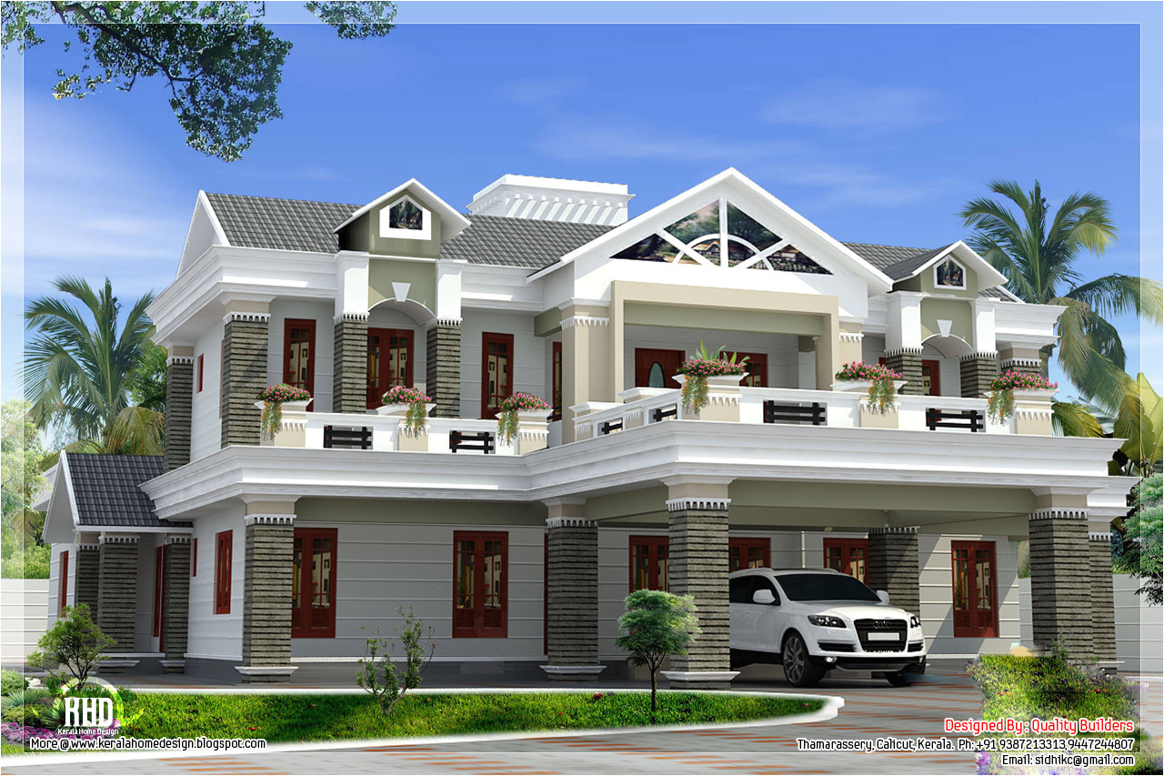 Luxary Home Plans Sloping Roof Mix Luxury Home Design Kerala Home Design Luxary Home Plans Sloping Roof Mix Luxury Home Design Kerala Home Design