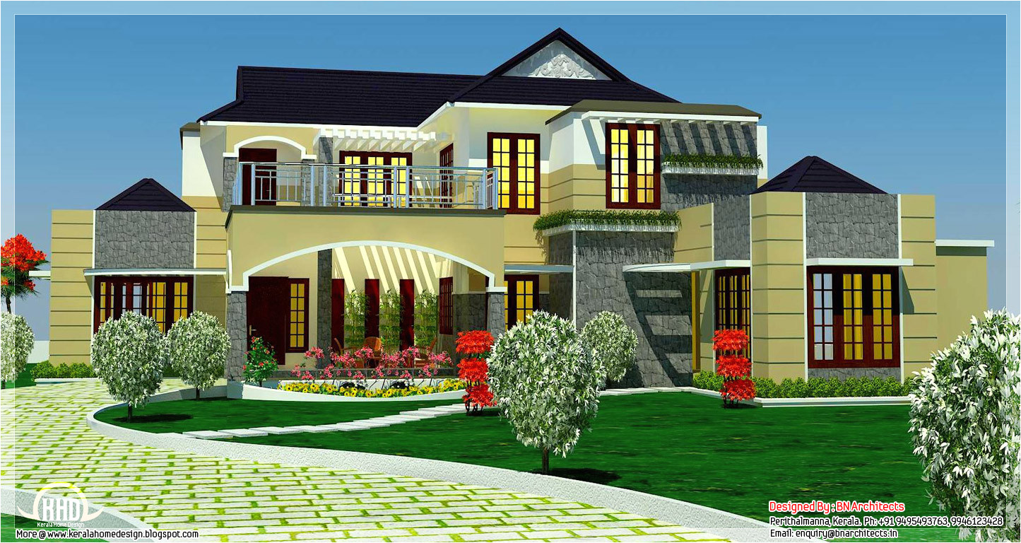 Luxary House Plans 5 Bedroom Luxury Home In 2900 Sq Feet Kerala Home