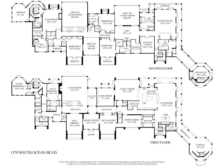 Mega Homes Floor Plans 29 Million Newly Listed 30 000 Square Foot Oceanfront Mega Homes Floor Plans 29 Million Newly Listed 30 000 Square Foot Oceanfront