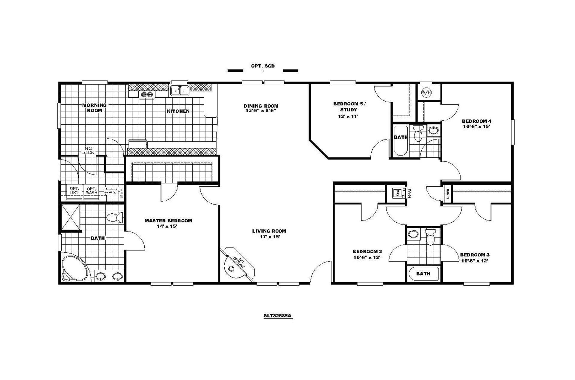 Mobile Homes Floor Plans Manufactured Home Floor Plan Clayton Sedona Limited 221675