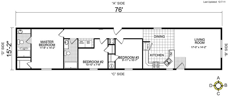 Mobile Homes Floor Plans Single Wide Mobile Home Floor Plans Bestofhouse Net 34265