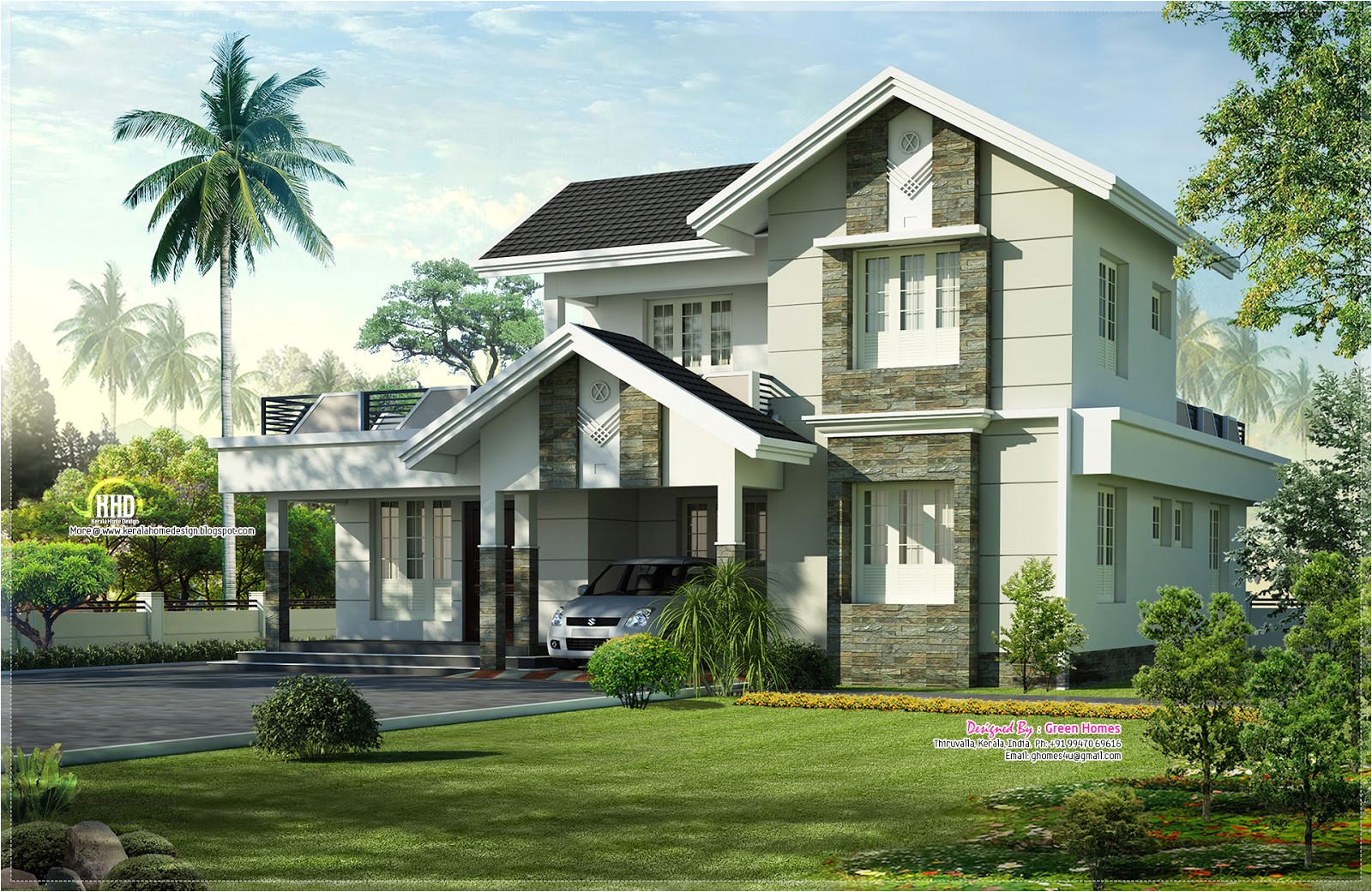 Nice Home Plans 1975 Sq Feet Nice Home Exterior Design Kerala Home