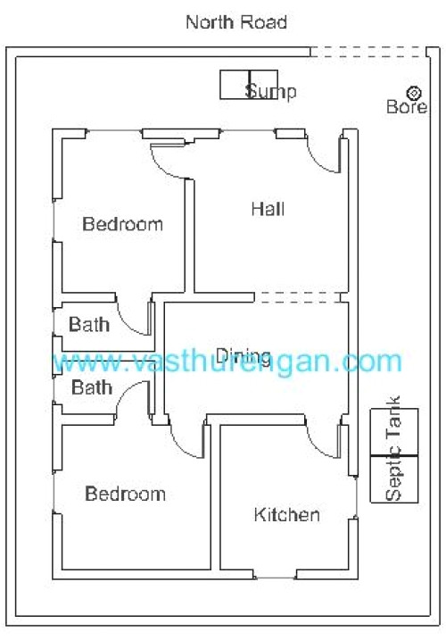 North Facing Home Plans as Per Vastu Vastu Plan for north Facing Plot 4 Vasthurengan Com