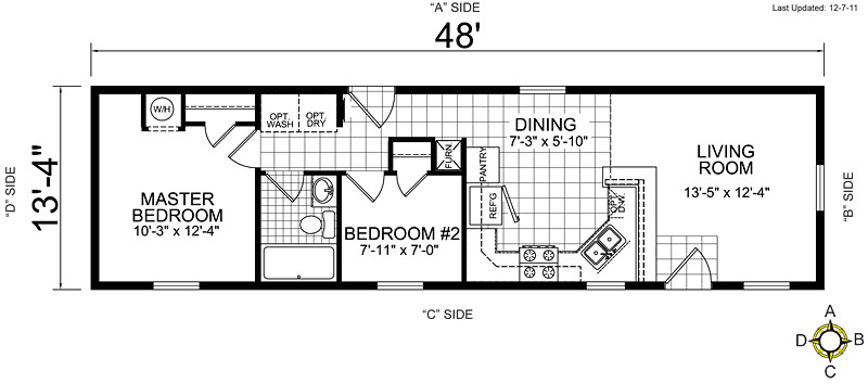 One Bedroom Mobile Home Floor Plans Single Wide Mobile Home Floor Plans 2 Bedroom Bedroom at