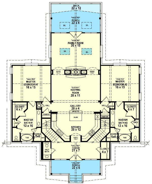 One Level House Plans with Two Master Suites Dual Master Suites 58566sv 1st Floor Master Suite Cad One Level House Plans with Two Master Suites Dual Master Suites 58566sv 1st Floor Master Suite Cad