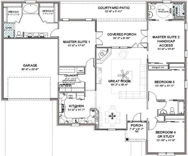 One Level House Plans with Two Master Suites House Plans with 2 Master Bedrooms Smalltowndjs Com One Level House Plans with Two Master Suites House Plans with 2 Master Bedrooms Smalltowndjs Com