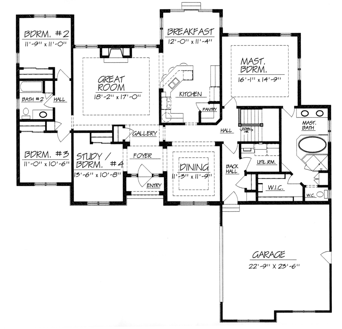 One Story House Plans with No formal Dining Room One Story House Plans without Dining Room Home Deco Plans