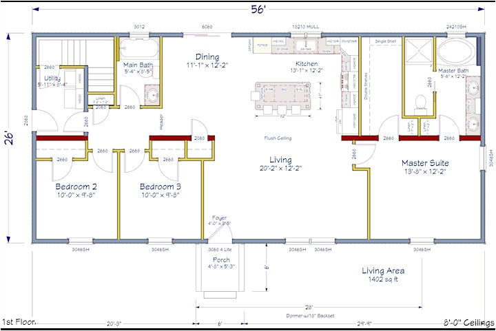 Open Concept Ranch Home Plans Ranch House Plans with Open Concept Cottage House Plans